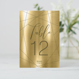 Metalen Geometrische Tafel Nummers Goud ID648 Kaart