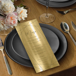 Metalen Geometrische Trouwmenu Goud ID648