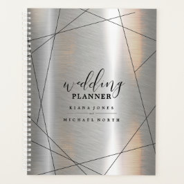 Metalen Geometrische Trouwplannen Zilver/Zwart ID6 Planner