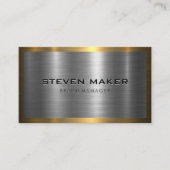Metalen glans | Goud Zilver Visitekaartje (Voorkant)
