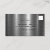 Metalen glans | Witte doos Visitekaartje (Achterkant)