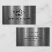 Metalen glanzende achtergrond visitekaartje (Voorkant / Achterkant)