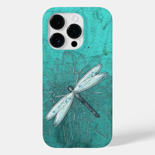 metalen glazen lieren op Blauwgroen groen Case-Mate iPhone Case (Achterkant)