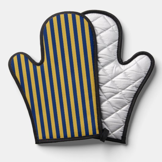 Metalen Goud en Functioneel Stijlvol Navy Ovenwant (Voorkant / Achterkant)
