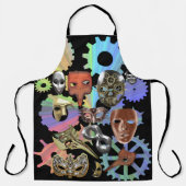 metalen gouden zilveren maskerade steampunkmaskers schort (Voorkant)