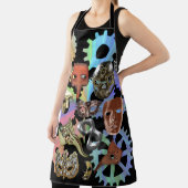 metalen gouden zilveren maskerade steampunkmaskers schort (Insitu)