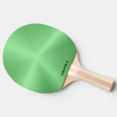 metalen groene achtergrond tafeltennisbatje (Zijkant)