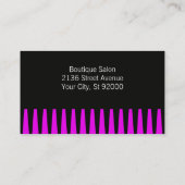 Metalen Haarg Logo | Kapper Kam Visitekaartje (Achterkant)