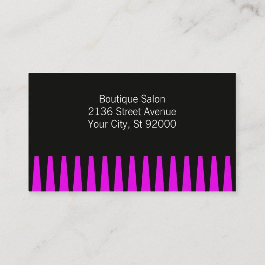 Metalen Haarg Logo | Kapper Kam Visitekaartje (Achterkant)