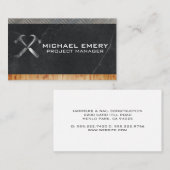 Metalen hamers | Kleur | Hout | Staal Visitekaartje (Voorkant / Achterkant)