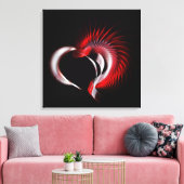 Metalen Hart Canvas Afdruk (Insitu (Woonkamer))