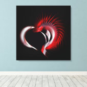 Metalen Hart Canvas Afdruk (Insitu (Houten vloer))
