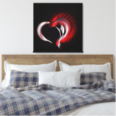Metalen Hart Canvas Afdruk (Insitu (Slaapkamer))