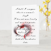 Metalen hart met Shakespeare's sonnet 18 Kaart (Gele Bloem)