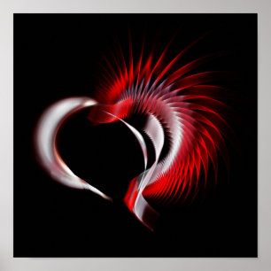 Metalen Hart Poster