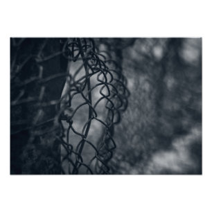 Metalen hek raster fine art foto afdruk