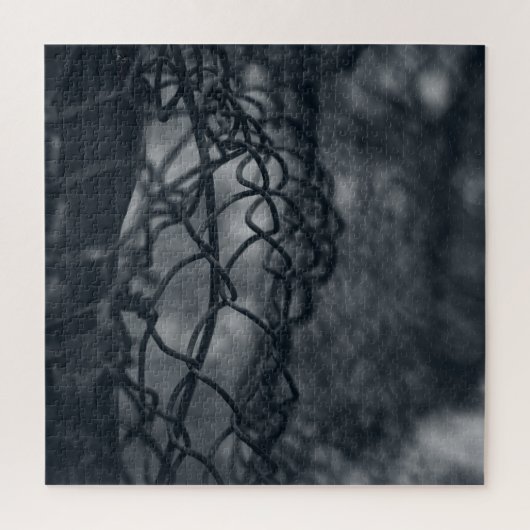 Metalen hek raster fine art legpuzzel (Verticaal)