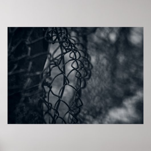 Metalen hek raster fine art poster (Voorkant)
