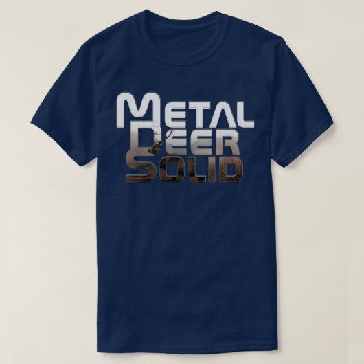 Metalen herten Solid T-shirt (Design voorkant)