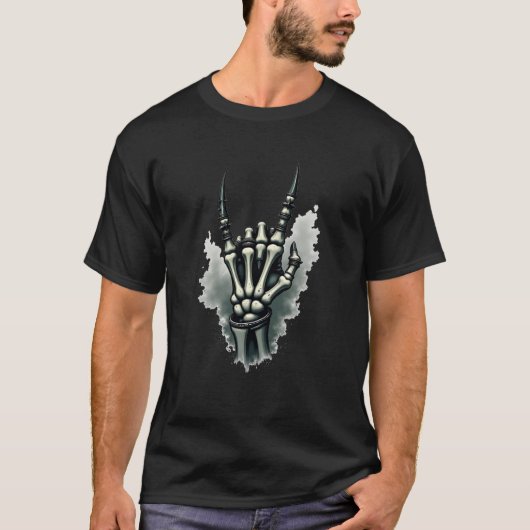 Metalen hoornteken t-shirt (Voorkant)
