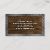 Metalen Huis Logo | Hout en Metaal Visitekaartje (Achterkant)