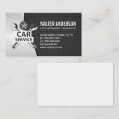 Metalen industriële achtergrond | Wrenches Tyre Lo Visitekaartje (Voorkant / Achterkant)