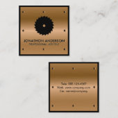 Metalen Klinknagel | Industriële Zaag Vierkante Visitekaartje (Voorkant / Achterkant)