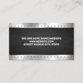 Metalen klinknagels | Zwarte textuur | Monogram Visitekaartje (Achterkant)