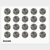 Metalen knoppen ronde sticker (Vel)