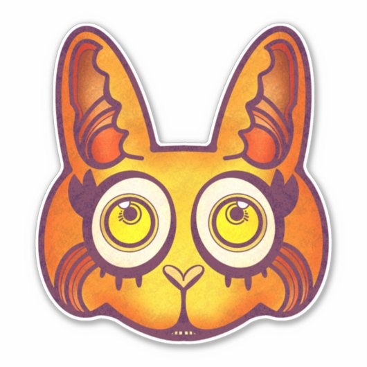 Metalen Konijn Sticker (Voorkant)