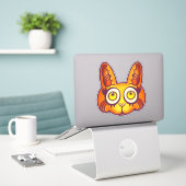 Metalen Konijn Sticker (Laptop op bureau)