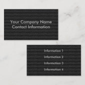 Metalen koolstofvezel Visitekaartjes (Voorkant / Achterkant)