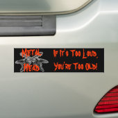 Metalen kop Bumpersticker (Op auto)