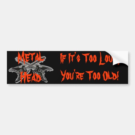 Metalen kop Bumpersticker (Voorkant)