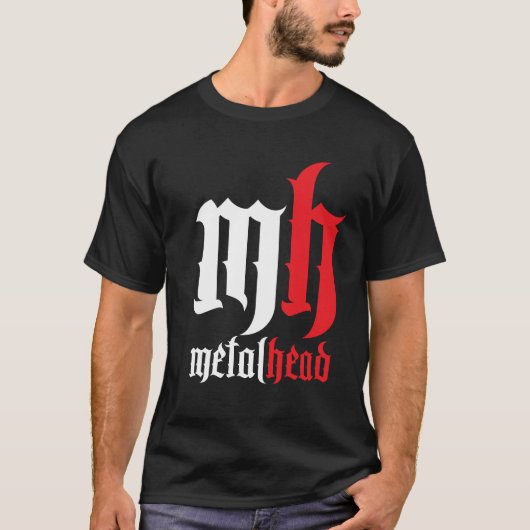 Metalen kop met rand! t-shirt (Voorkant)
