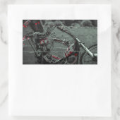 metalen kop rechthoekige sticker (Tas)