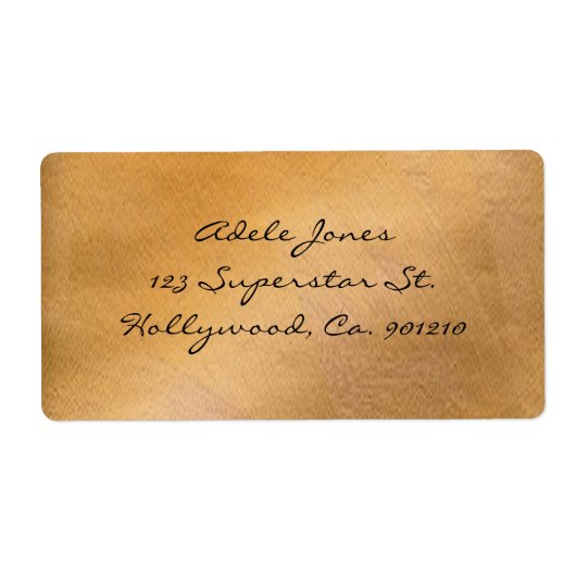 Metalen koper-verzendlabels etiket (Voorkant)