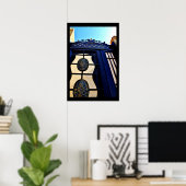 Metalen kunst poster (Thuiskantoor)