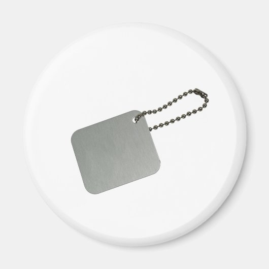 Metalen label met ketting magneet (Voorkant)