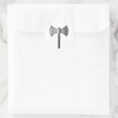 Metalen Labrys Ronde Sticker (Tas)