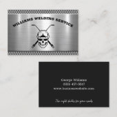 Metalen lassen voor lassen visitekaartje (Voorkant / Achterkant)