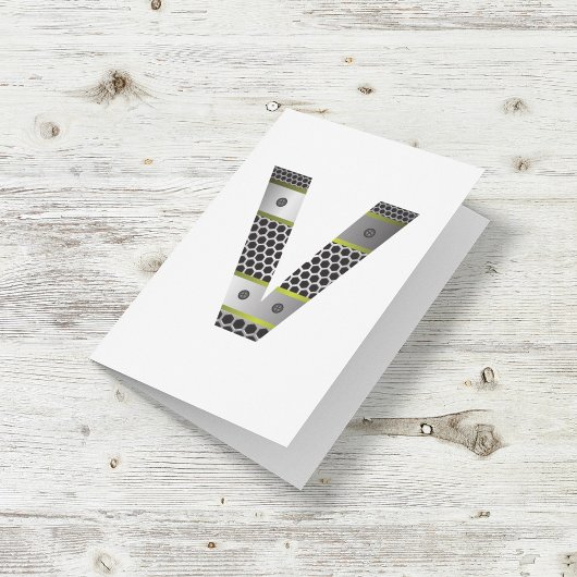 Metalen Letter V Note-kaarten Kaart