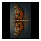 metalen libel perfect poster (Voorkant)