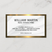 Metalen logo voor onroerend goed | Gouden frame Visitekaartje (Achterkant)