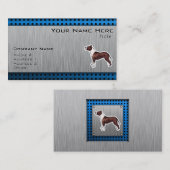 Metalen look Pitbull Visitekaartje (Voorkant / Achterkant)