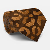 Metalen Luipaardprint in Brons Stropdas (Opgerold)
