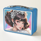 Metalen lunchbox/cosmetica doos (Achterkant)