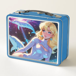 Metalen lunchbox/cosmetica doos