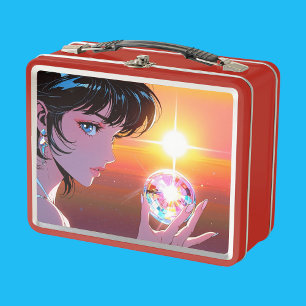 Metalen lunchbox/cosmetica doos