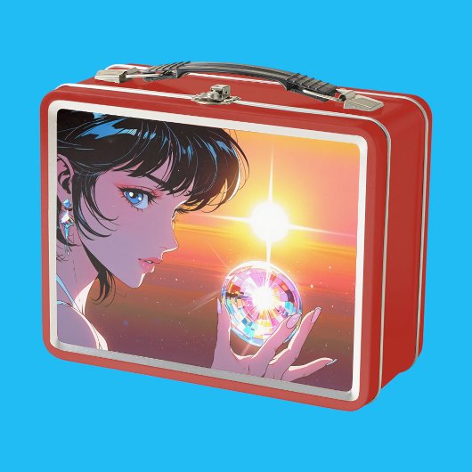 Metalen lunchbox/cosmetica doos